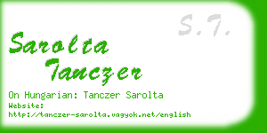 sarolta tanczer business card